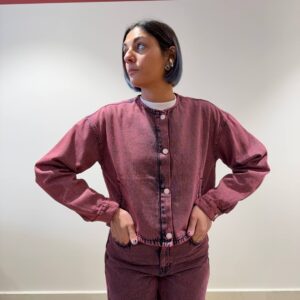 Giacca denim viola