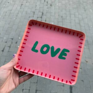 Vassoio in metallo love