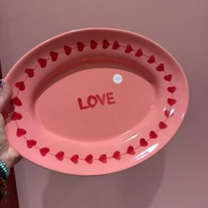 Vassoio love in ceramica