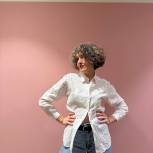 Camicia bianco in pizzo sangallo