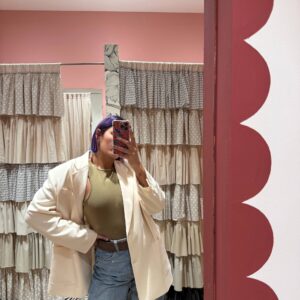 Blazer over color burro