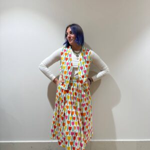 Gonna midi con tulipani