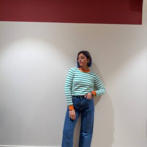 Denim vita alta a sigaretta