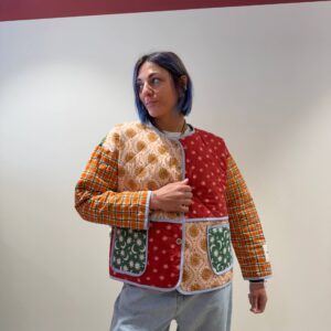 Giacca trapuntata patchwork