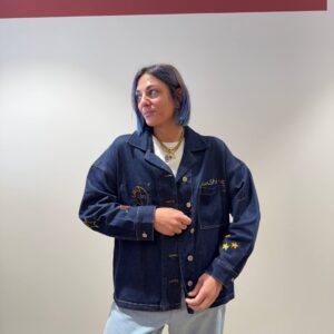 Giacca\camicia in denim con ricami