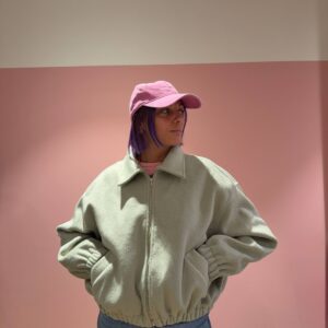 Giacca bomber verde salvia