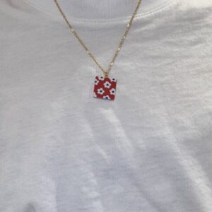 Collana QUADRATA CON FIORI