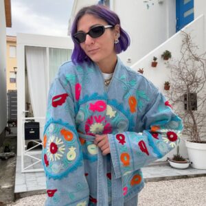 Giacca denim con ricami