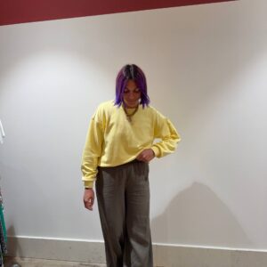 Pantalone in viscosa e lino