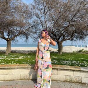 Abito fantasia paesaggio