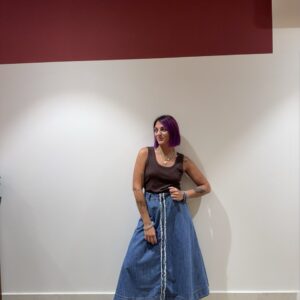 Gonna lunga in denim