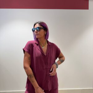 Camicia bourdeaux in viscosa