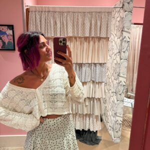 Maglia traforata crop