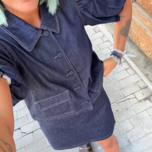 Camicia denim scuro