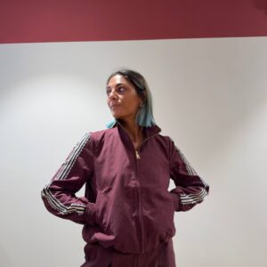 Giacca bomber mezza stagione color borgogna