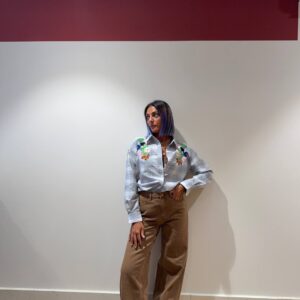 Denim wide leg color noce
