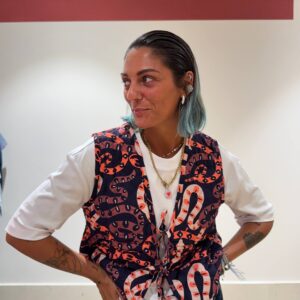 Gilet trapuntato con serpenti