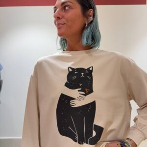Maglia con gatto