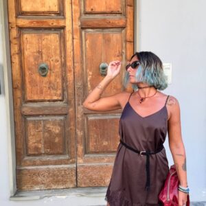 Slip dress color cioccolato