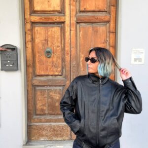 Giacca bomber simil pelle