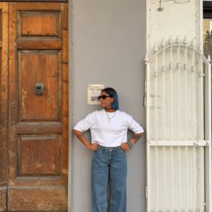 Denim vita media bassa relaxed