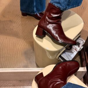 Tronchetto Lola bordeaux tacco 5 cm