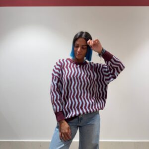Maglia bordeaux e celeste