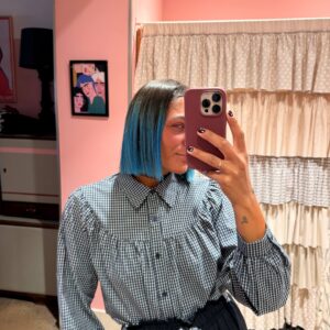 Camicia a quadri blu notte
