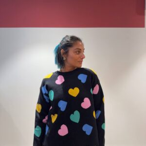 Maglia con cuori grandi