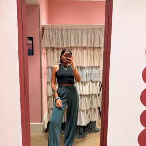 Pantalone morbido verde