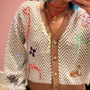 Cardigan con ricami